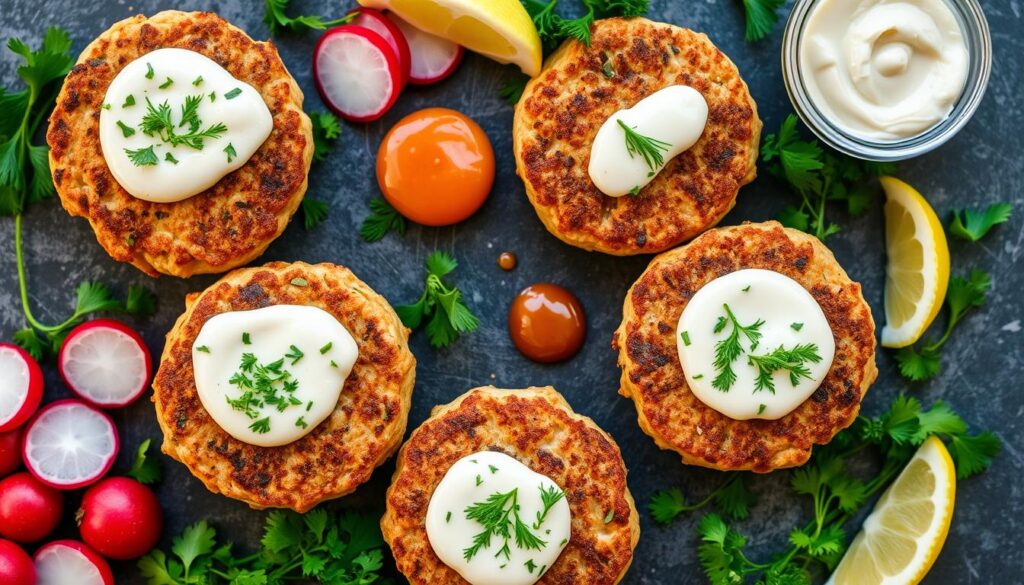 salmon patty toppings